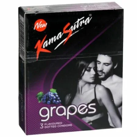 Kama Sutra Grapes Flavoured Dotted Condom (3 Pieces)