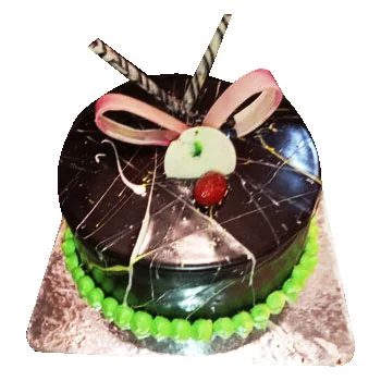 Cake tag: chocolate garnish - CakesDecor