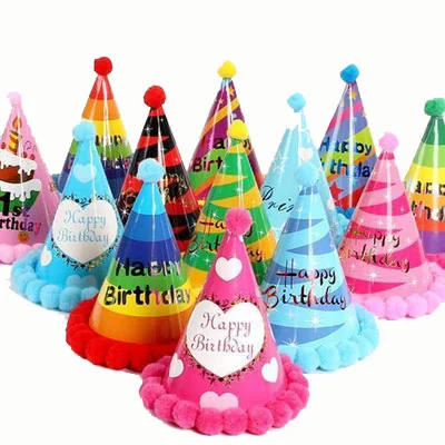 Birthday Cap (Assorted Colours) (1 Pcs)